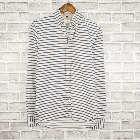 Apolis Men's Classic button Down Woven Shirt Striped cotton XS - Picture 1 of 6
